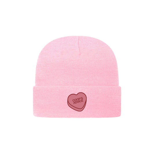 Candy Heart Pink Beanie