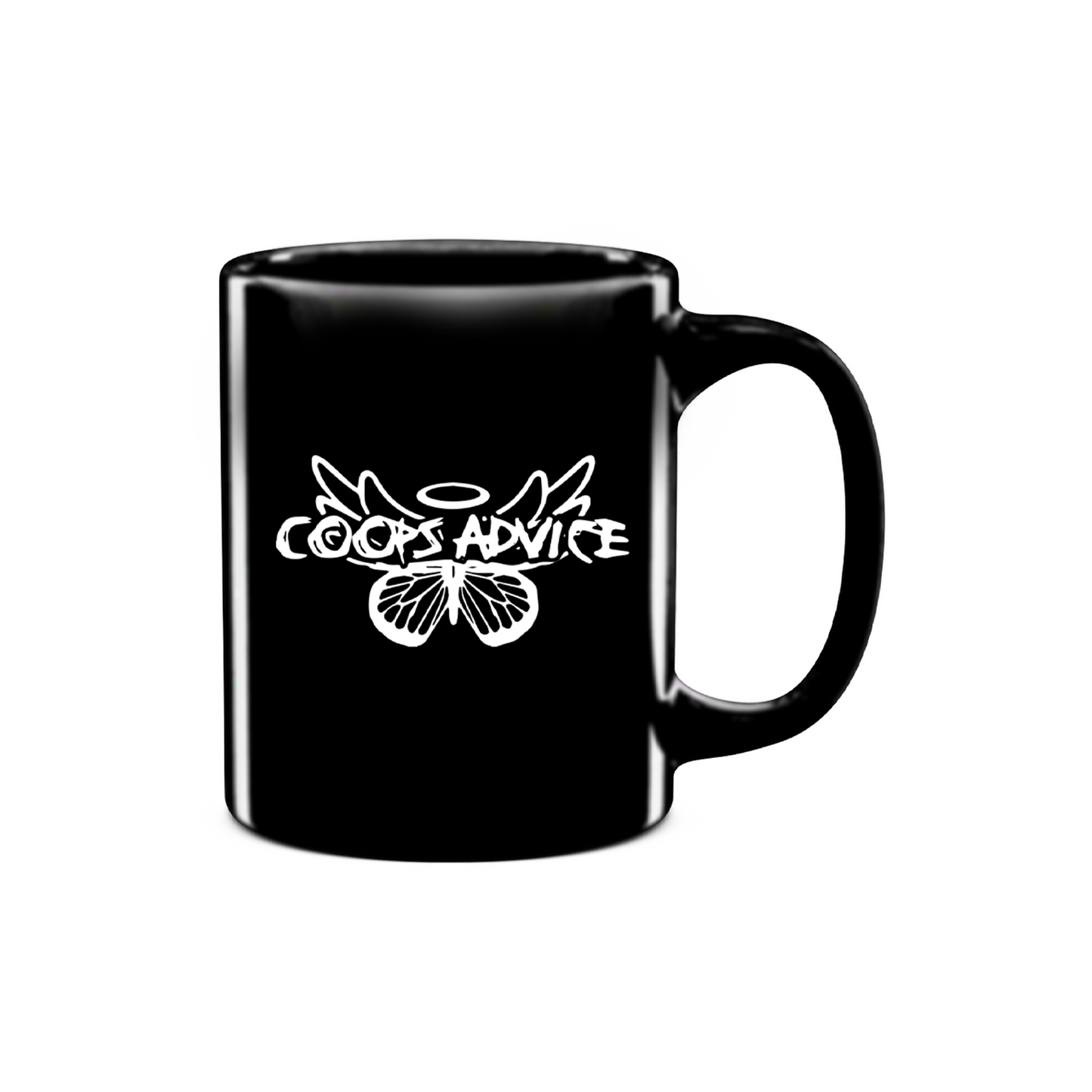 'Coop's Advice' Black Mug