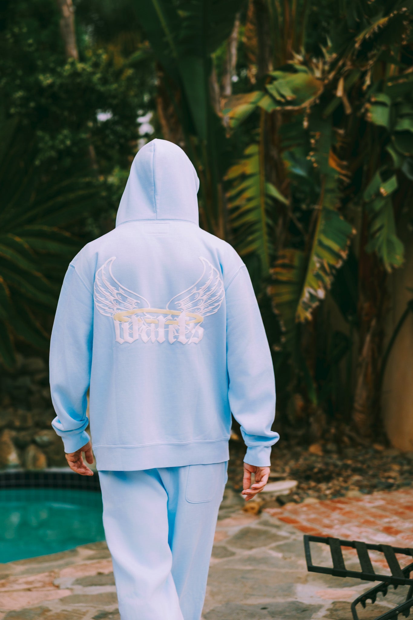 '3 Crosses' Blue Hoodie