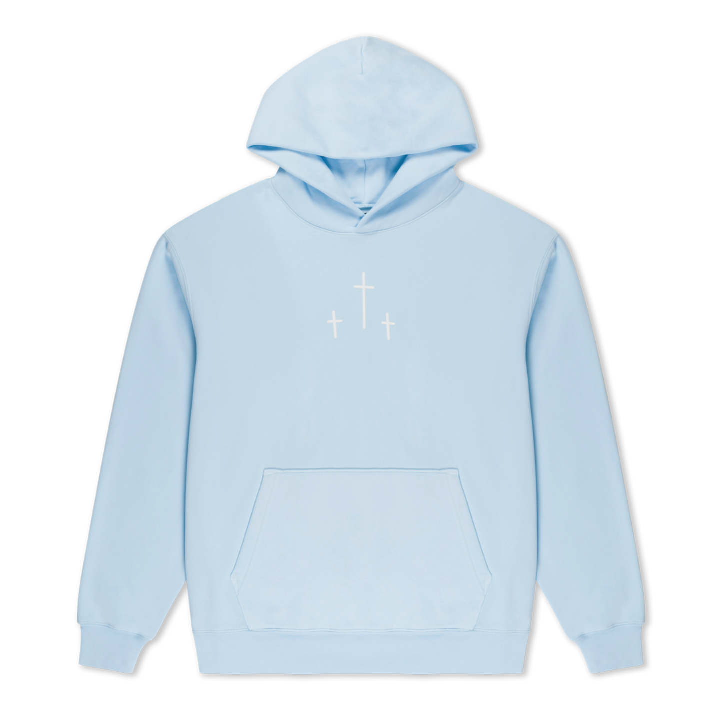 '3 Crosses' Blue Hoodie