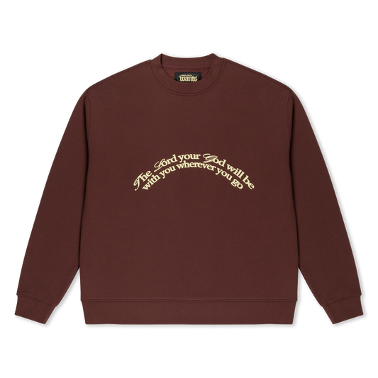 'Joshua 1:9' Brown Crewneck