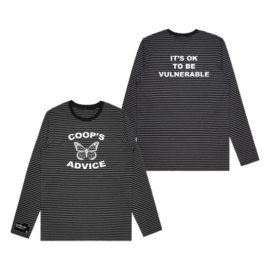 'It's OK to be Vulnerable' Striped L/S