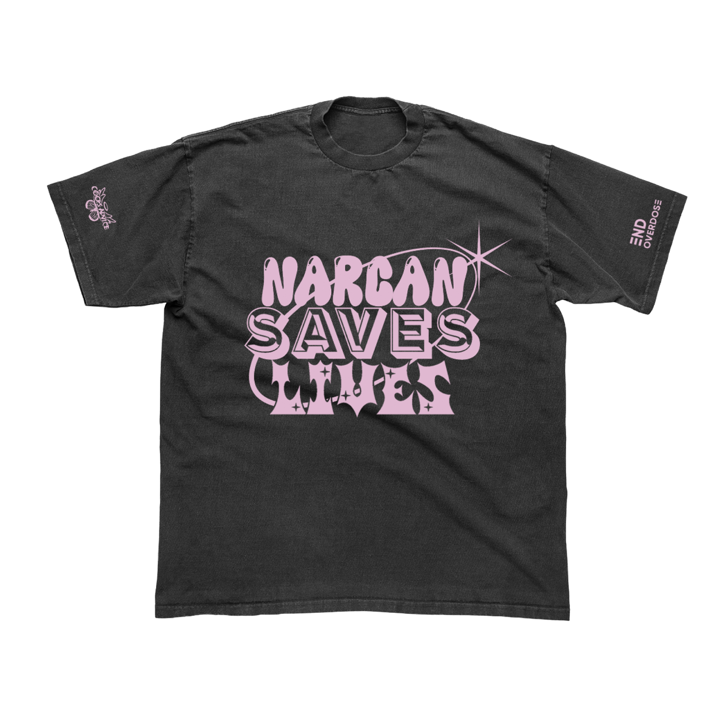 'Narcan Saves Lives' Black Tee