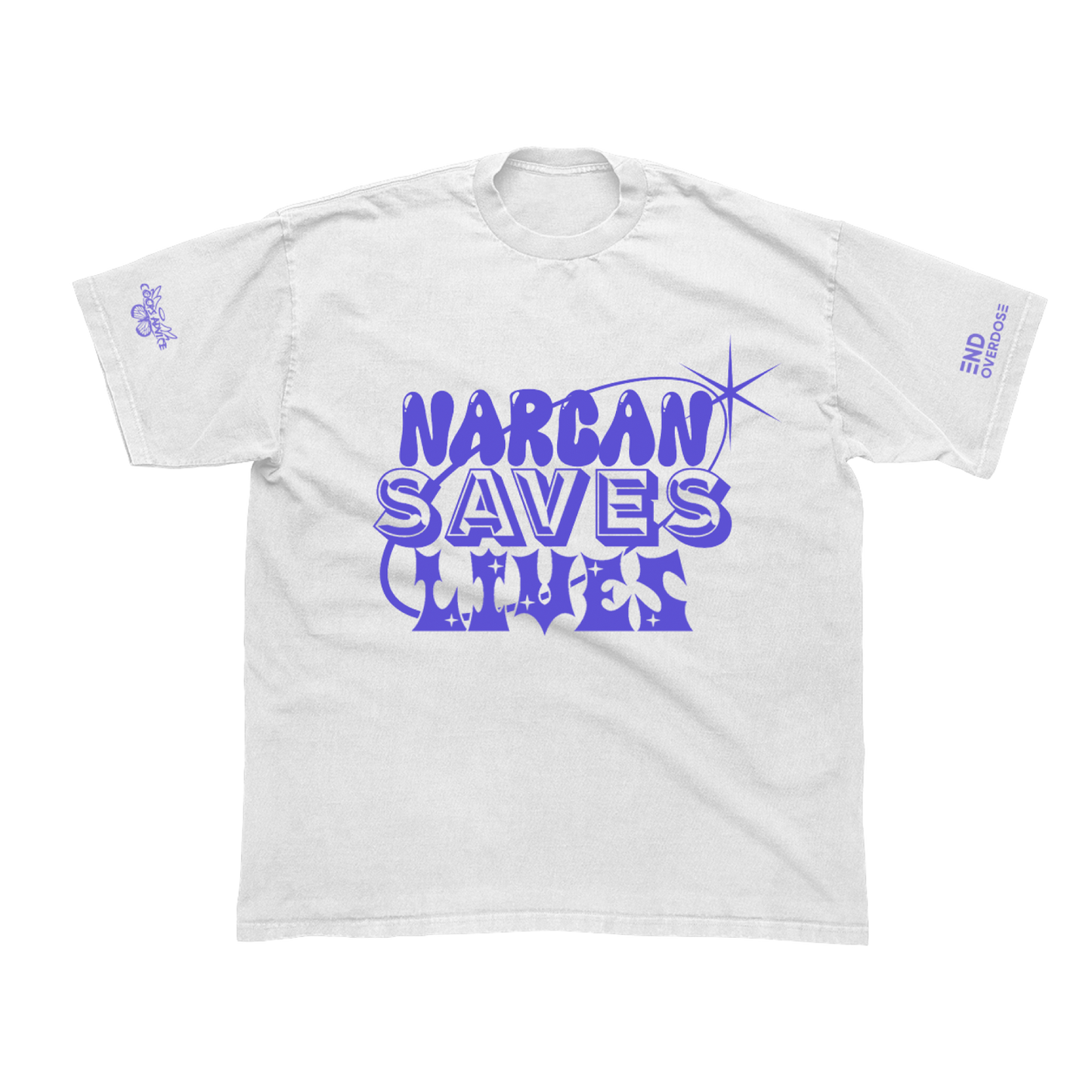 'Narcan Saves Lives' White Tee