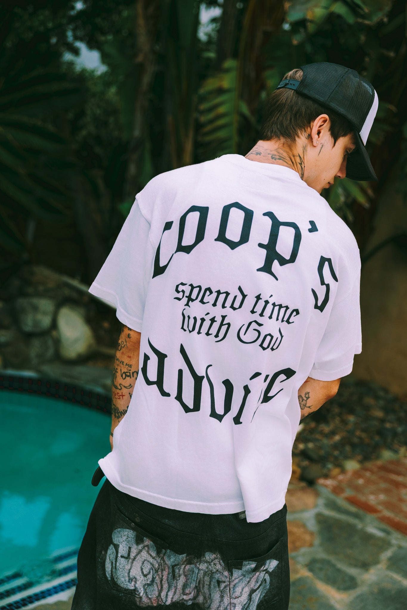 Spend Time With God' White Tee