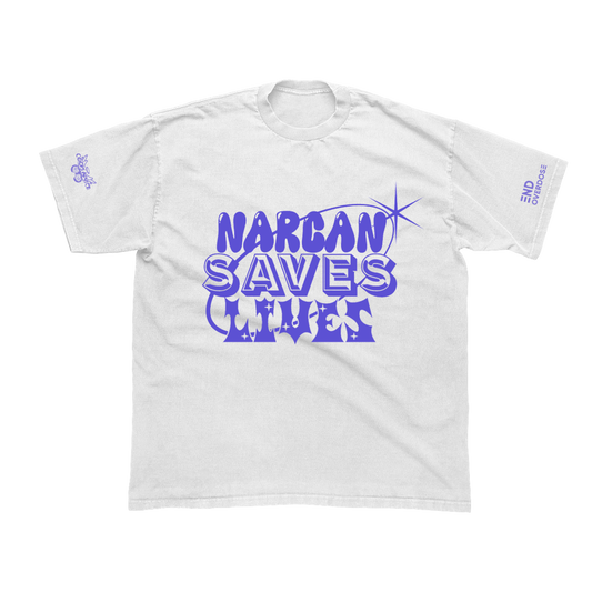 'Narcan Saves Lives' White Tee